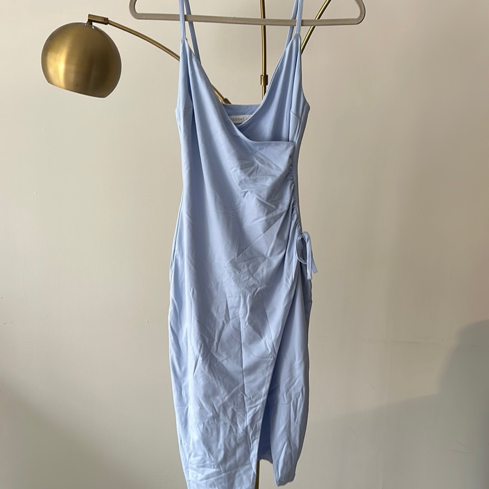 Sky blue midi wrapped dress - Australian brand - KOOKAI